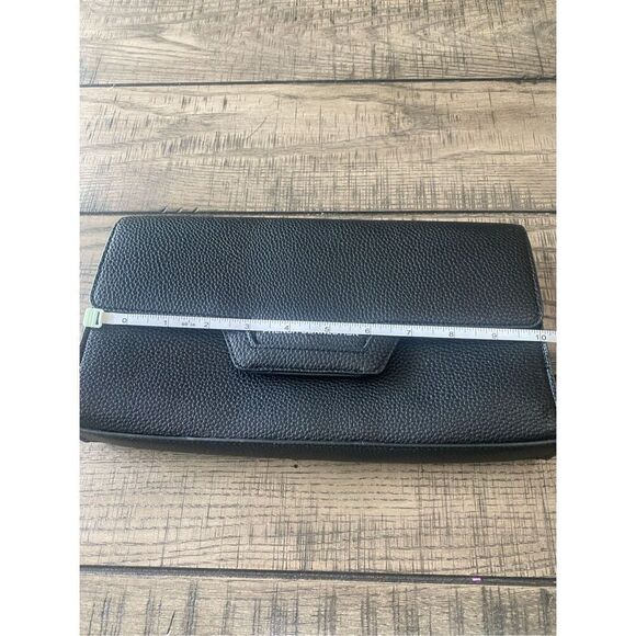 French Connection faux leather black clutch bag - Picture 3 of 7